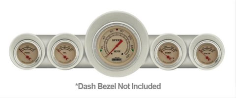 Classic Instruments 1959-60 Chevy Package Gauge Sets CH59VT54 Gauges, Vintage Style, Speedometer, Water Temperature, Fuel Level, Beige Face, Analog, Chevy, Kit