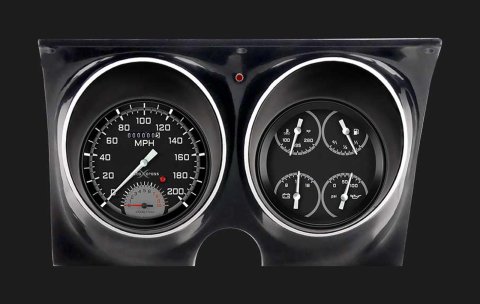 Classic Instruments 1967-68 Camaro Package Gauge Sets CAM67AXG Kits, Direct Fit Analog, Sets, Auto Cross, Speedometer, Tach, Water Temperature, Oil Pressure, Gray Face, Chevrolet, Kit