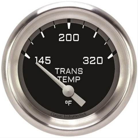 Classic Instruments Auto Cross Gray Series Gauges AX227GAPF Gauge, Series, Transmission Temperature, 145-320 Degree F, 2 5/8 in., Performance Bezel, Analog, Electrical, Each
