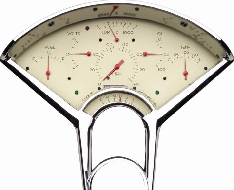Classic Instruments Bel Era Package Gauge Sets BE01T-LS Gauges, Era, Chevy, Air, 1955-1956, LS Swap, Speedometer, Tachometer, Fuel Level, Voltmeter, Oil Pressure, Water Temp, Kit