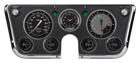 Classic Instruments 1967-72 Chevy Truck Package Gauge Sets CT67DAXG-LS Gauges, AutoCross Gray, Direct Fit, Display Gauge, Chevy/GMC, Truck, 1967-1972, LS Swap, Speedometer, Tach, Fuel, Volt, Oil Pressure, Water Temp, Kit