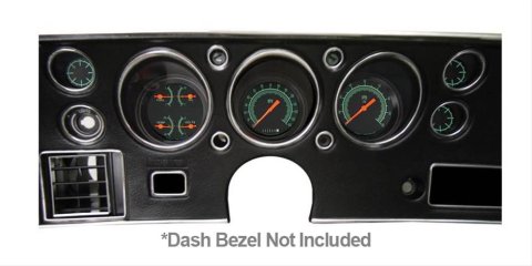 Classic Instruments 1970-72 Chevelle Package Gauge Sets CV70GS Gauges, G-Stock Series, Speedometer, Tach, Fuel Level, Water Temperature, Black Face, Analog, Chevy, Kit