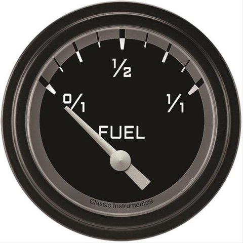 Classic Instruments Auto Cross Gray Series Gauges AX209GBLF Gauge, Series, Fuel Level, Empty/Full, 240 Ohms/33 Ohms, 2 5/8 in., Low Step Bezel, Analog, Electrical, Each