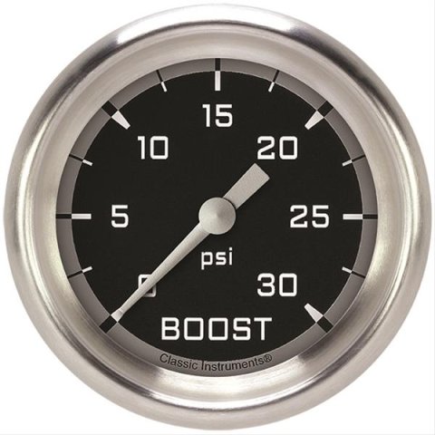 Classic Instruments Auto Cross Gray Series Gauges AX342GAPF Gauge, Series, Boost, 30 psi, 2 5/8 in., Performance Bezel, Analog, Electrical, Each