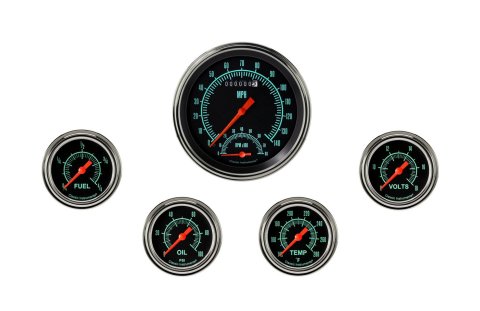 Classic Instruments G-Stock Series Gauge Sets GS365SLF Set, G/Stock, 4 5/8 in. Ultimate, 2 5/8 in. Fuel, Oil, Temp, Volts, Set of 6
