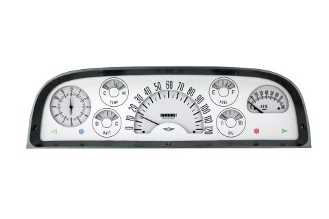 Classic Instruments 1960-63 Chevy Truck Package Gauge Sets CT60W Gauges, Original Styled, Speedometer, Tachometer, Water Temperature, Fuel Level, White Face, Analog, Chevrolet, Set