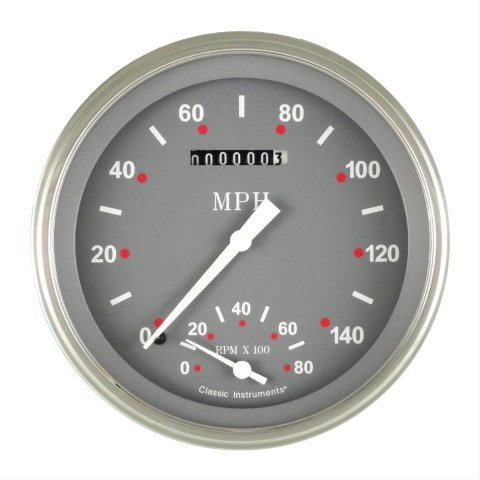 Classic Instruments SG Series Gauge Sets SG50SLF Gauge, Series, Speedometer, Tachometer, Gray Face, Analog, Each