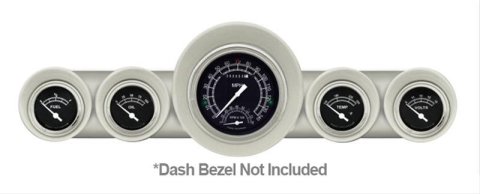 Classic Instruments 1959-60 Chevy Package Gauge Sets CH59TR65 Gauges, Traditional Style, Speedometer, Tach, Water Temperature, Fuel Level, Black Face, Analog, Chevy, Kit
