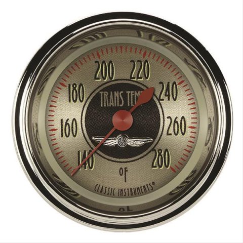 Classic Instruments All-American Nickel Series Gauges AN127SHC Transmission Temperature Gauge, AMER NKL 2" TRANS TEMP FULL SWEEP