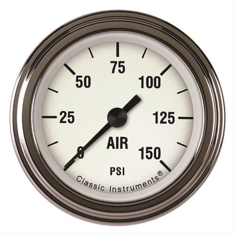 Classic Instruments White Hot Series Gauges WH118SLF Air Pressure Gauge, WHITE HOT 2" AIR PR 150psi ELECTRIC, FULL SWEEP