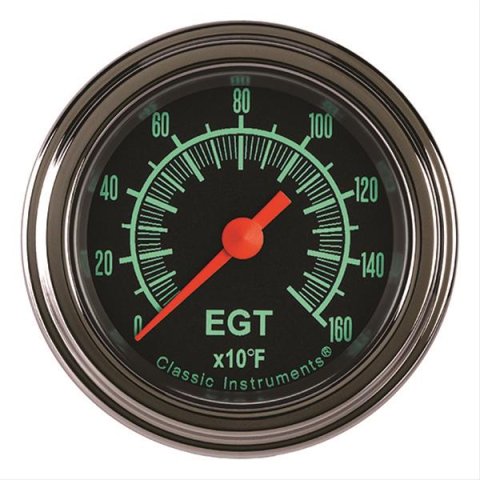 Classic Instruments G-Stock Series Gauges GS198SLF Gauge, Series, Pyrometer, 0-1,600 Degree F, 2 1/8 in., Analog, Electrical, Each