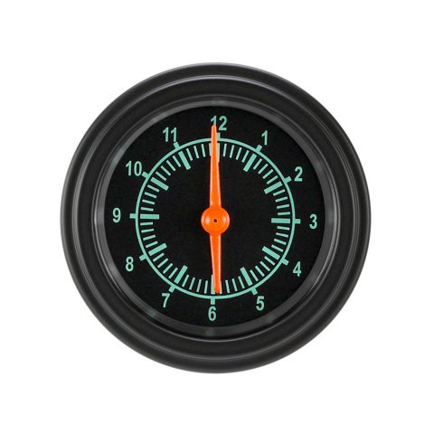 Classic Instruments G-Stock Series Gauges GS90BLF Gauge, Series, Clock, 2 1/8 in., Black Face, Black Low Step Bezel, Flat Lens, Each