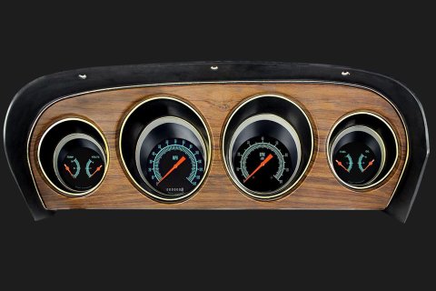 Classic Instruments 1969-70 Mustang Package Gauge Sets for 1969-1970 MUSTANG - MU69GS Kit, G-Stock Series, Direct Fit, Ford, Mustang, 1969-1970, Speedometer, Tachometer, Water Temperature, Fuel Level, Oil Pressure, Voltmeter, Kit