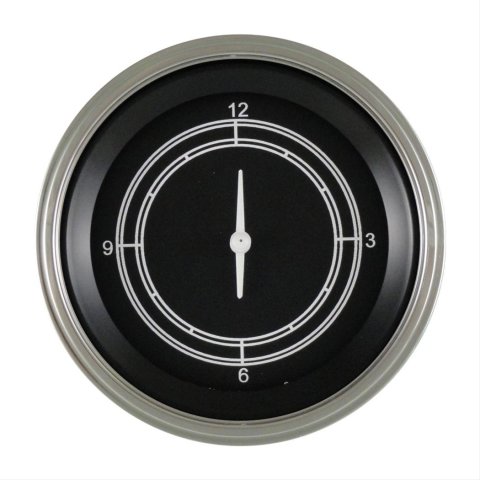 Classic Instruments Traditional Series Gauges TR93SLC Gauge, Series, Analog, Clock, 12 hours, 3 3/8 in. Diameter, Black Face, Electrical, Each