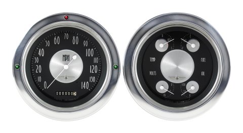 Classic Instruments 1954-55 Chevy Pickup Package Gauge Sets CT54AT52 Gauges, All American Tradition, Electronic, Water Temperature, Volt, Oil Pressure, Fuel Level, Speedo,
