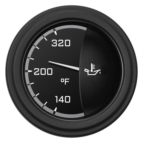 Classic Instruments Auto Cross Gray Series Gauges AX28GBLF Gauge, Series, Oil Temperature, 140-320 degrees F, 2 1/8 in., Black/Gray Face, Analog, Electrical