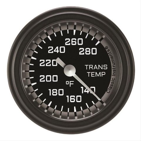 Classic Instruments Auto Cross Gray Series Gauges AX127GBLF Transmission Temperature Gauge, AUT CR GRY 2" TRANS TEMP FULL SWEEP