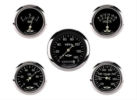 Classic Instruments Series Gauge Sets CL900SRC 5 gauge set, CLASSIC SERIES 5 GAUGE SET,