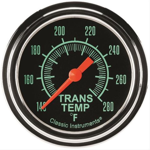 Classic Instruments G-Stock Series Gauges GS327SLF Gauge, Series, Transmission Temperature, 140-280 Degrees F, 2 5/8 in., Analog, Electrical, Each