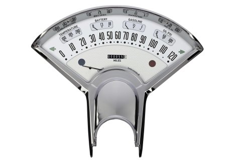 Classic Instruments Bel Era III Package Gauge Sets BET00W Kits, Direct Fit Analog, Sets, Speedometer, Water Temperature, Oil Pressure, Voltage, White Face, Chevrolet, Kit