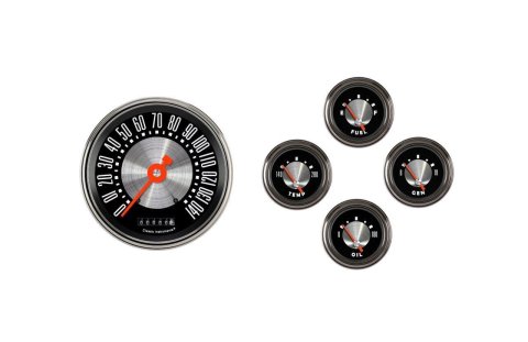 Classic Instruments 1961-66 Ford E-Series OE-Style Gauge Sets FV61OE54 Gauges, Speedometer, Fuel Level, Oil Pressure, Voltmeter, Water Temperature, Short-Sweep, Ford, E-Series, Set of 5