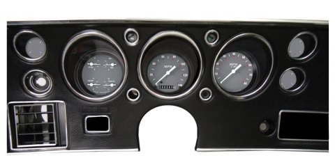 Classic Instruments 1970-72 Chevelle Package Gauge Sets CV70SG Gauges, SG Series, Direct Fit, Chevy, Chevelle, SS, 1970-1972, Speedometer, Tachometer, Fuel, Oil Pressure, Water Temperature, Volt, Kit