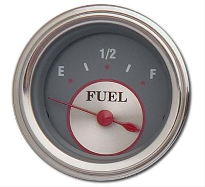 Classic Instruments Silver Series Gauges SS12SLC Gauge, Series, Fuel Level, Empty-Full, 2 1/8 in., Face, Analog, Electrical, Each