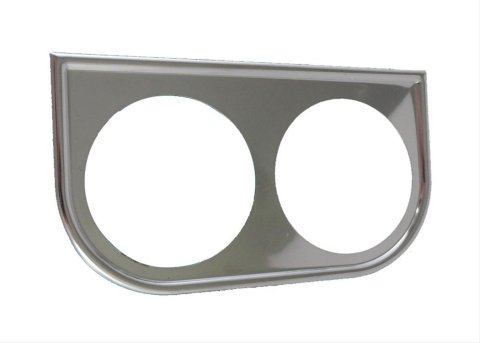 Classic Instruments Gauge Mounting Panels MT55 Panel, Aluminum, Polished, Two 2 1/8 in. Holes, Universal, Each