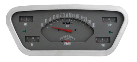Classic Instruments 1953-55 F-100 Package Gauge Sets FT53G Gauges, Cluster, Direct-Fit, Gray Face, White Numbers, Analog, Ford, Kit