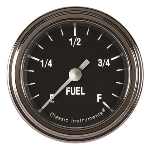 Classic Instruments Hot Rod Series Gauges HR109SLF Fuel Gauge, HOT ROD 2" FUEL PROGRAMMABLE, FULL SWEEP