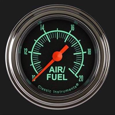 Classic Instruments G-Stock Performance Series Gauges GS194SLF Gauge, Analog, Series, Air/Fuel Gauge, 10-20:1, Green Numbers, Orange Pointer, Each