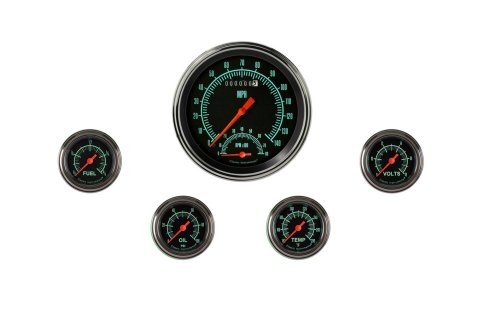 Classic Instruments G-Stock Series Gauge Sets GS165SLF Set, G/Stock, 4 5/8 in. Ultimate, 2 1/8 in. Fuel, Oil, Temp, Volts, Set of 6