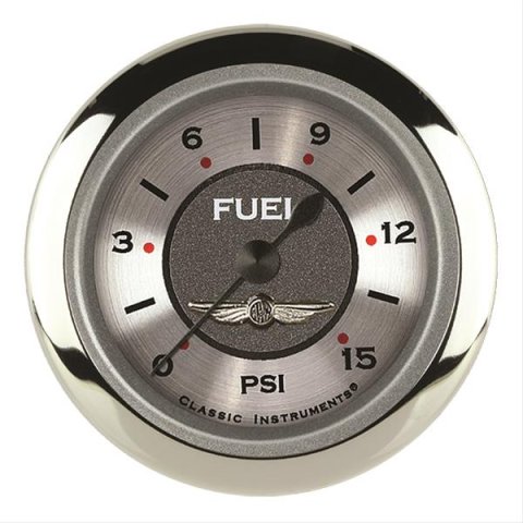Classic Instruments All-American Series Gauges AW145SRC Fuel Pressure Gauge, ALL AMER 2" FUEL PRS 15psi ELECTRIC, FULL SWEEP
