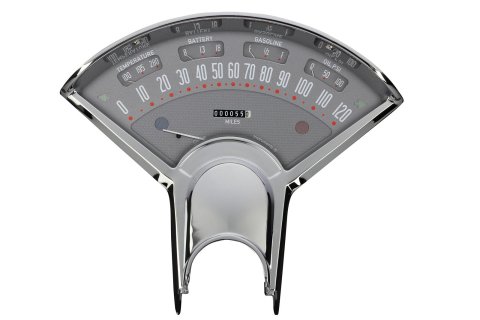 Classic Instruments Bel Era III Package Gauge Sets for 1955-1956 BEL AIR, ONE-FIFTY SERIES, TWO-TEN SERIES - BET00G Kits, Package, Analog, Speedometer, Oil Pressure, Water Temperature, Volts, Fuel Level, Gray Face, White Numbers, Chevrolet, Kit