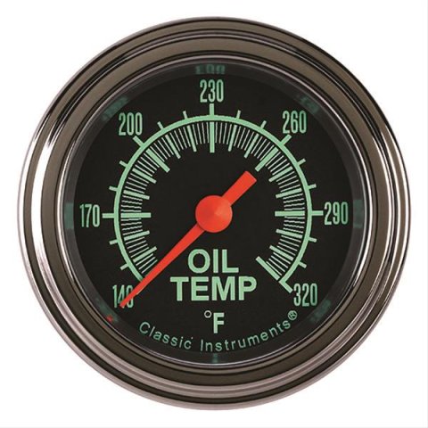 Classic Instruments G-Stock Series Gauges GS128SLF Oil temperature gauge, G-STOCK 2" OIL TEMP FULL SWEEP