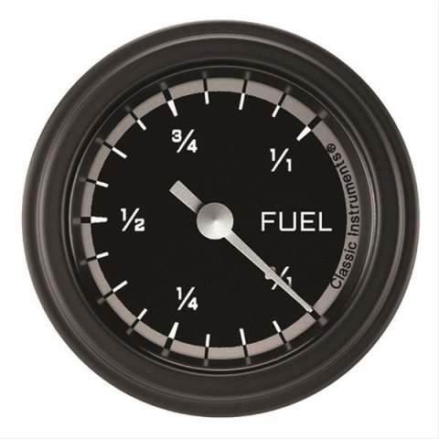 Classic Instruments Auto Cross Gray Series Gauges AX109GBLF Fuel Gauge, AUTO CROSS 2" FUEL PROGRAMMABLE, FS