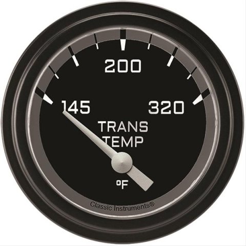 Classic Instruments Auto Cross Gray Series Gauges AX227GBLF Gauge, Series, Transmission Temperature, 145-320 Degree F, 2 5/8 in., Low Step Bezel, Analog, Electrical, Each