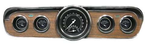 Classic Instruments 1965-66 Mustang Package Gauge Sets MU65TR35 Kits, Package, Analog, Speedometer, Tach, Fuel Level, Oil Pressure, Water Temperature, Black Face, White Numbers, Ford, Kit