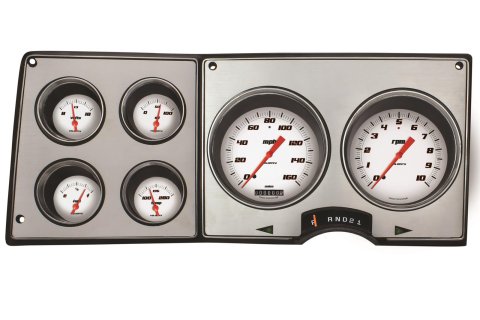 Classic Instruments 1973-87 Chevy/GMC Truck Packages CT73VSW Gauge Kits, Direct Fit Analog, Package Gauge Sets, Velocity, Speedometer, Tach, Water Temperature, White Face, Chevrolet, GMC, Kit