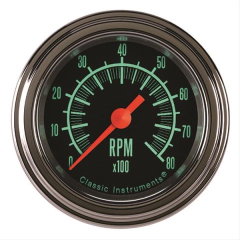 Classic Instruments G-Stock Series Tachometers GS183SLF Tachometer, G-STOCK SERIES 2" TACHOMETER FULL SWEEP