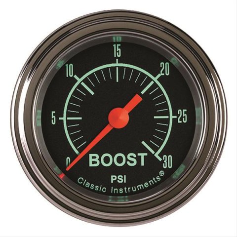 Classic Instruments G-Stock Series Gauges GS142SLF Boost Gauge, G-STOCK 2" BOOST, 30psi ELECT, FULL SWEEP