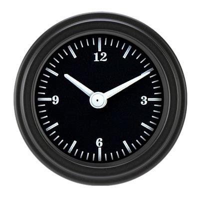 Classic Instruments Hot Rod Series Gauges HR90BLF Gauge, Series, Clock, 2 1/8 in., Black Face, Black Low Step Bezel, Flat Lens, Each
