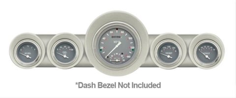 Classic Instruments 1959-60 Chevy Package Gauge Sets CH59SG65 Gauges, SG Style, Speedometer, Tach, Water Temperature, Fuel Level, Voltage, Gray Face, Analog, Chevy, Kit
