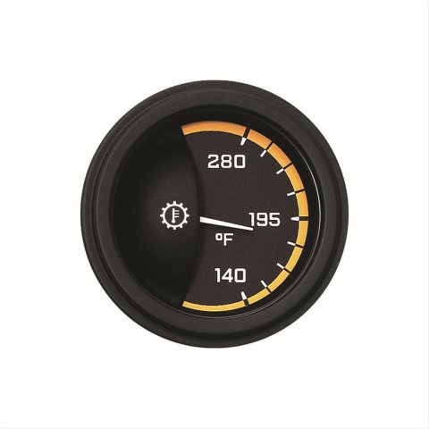 Classic Instruments Auto Cross Yellow Series Gauges AX27YBLF Gauge, Series, Transmission Temperature, 140-280 degrees F, 2 1/8 in., Black/Yellow Face, Analog