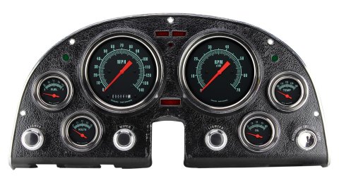 Classic Instruments 1963-67 Corvette Package Gauge Sets for 1953-1967 CORVETTE - CO63GS Gauges, G-Stock Style, Speedometer, Tach, Water Temperature, Fuel Level, Black Face, Analog, Chevy, Kit