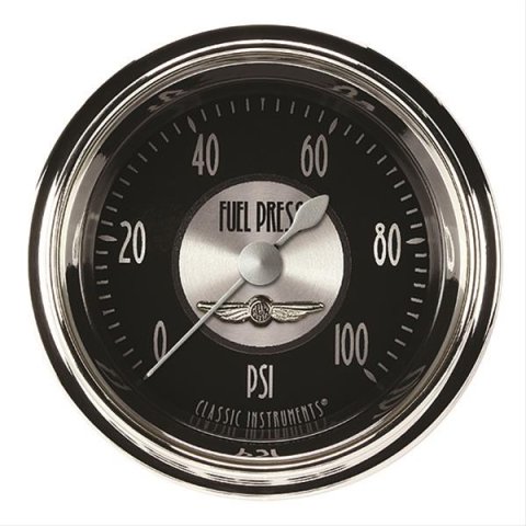 Classic Instruments All-American Tradition Series Gauges AT146SHC Fuel Pressure Gauge, AM TRAD 2" FUEL PRES 100psi ELECTR, FULL SWEEP