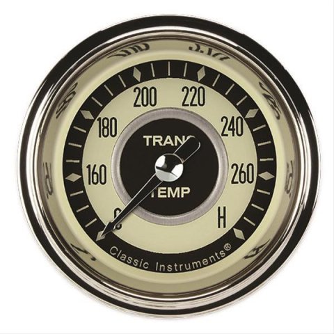 Classic Instruments Nostalgia VT Series Gauges NT127SHC Transmission Temperature Gauge, NOSTALGIA 2" TRANS TEMP FULL SWEEP