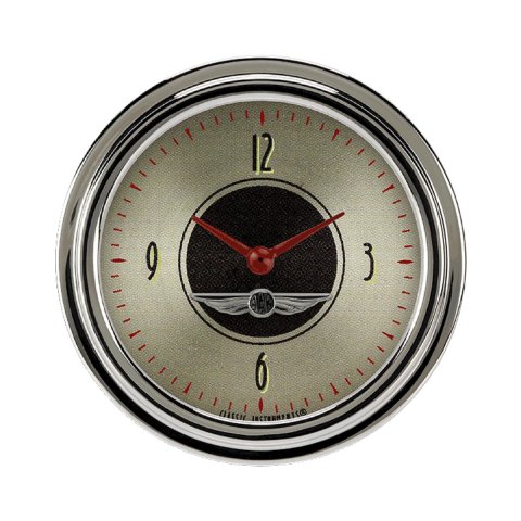 Classic Instruments All-American Nickel Series Gauges AN92SLC Gauge, Analog, Series, Clock, 12 Hour, 2 5/8 in. Diameter, Gold Face, Full Sweep, Each