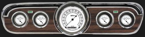 Classic Instruments 1965-66 Mustang Package Gauge Sets MU65CW00 Kit, White, Ford, Mustang, 1965-1966, Speedometer, Fuel Level, Oil Pressure, Water Temperature, Voltmeter, Kit