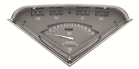 Classic Instruments Tach-Force Package Gauge Sets for 1955-1959 TRUCK - TF01G Gauges, Tach-Force, Analog, Tach, Speedometer, Fuel Level, Oil Pressure, Voltage, Water Temperature, Chevy, Kit